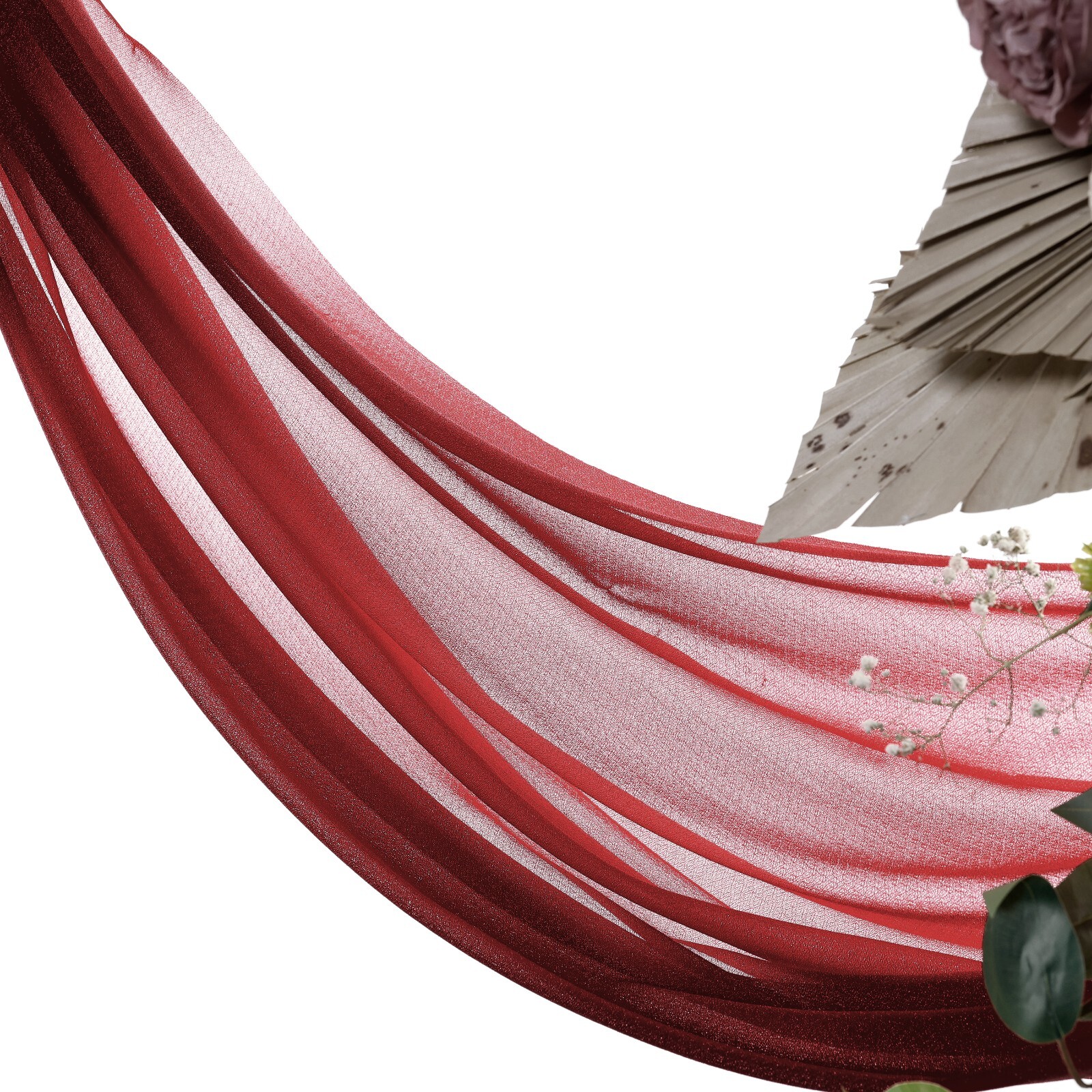 20ft/30ft Chiffon Wedding Arch Draping Fabric Curtain Panel Event Photo Backdrop