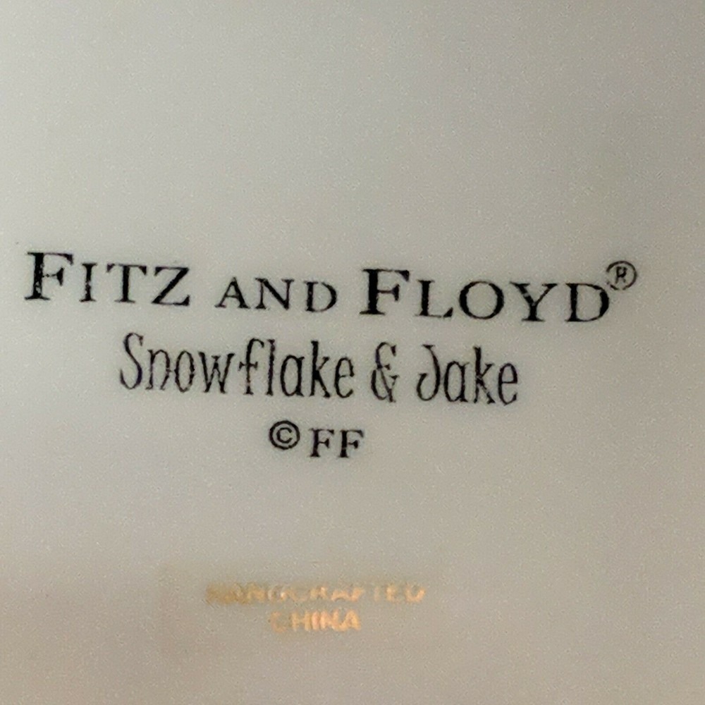 Fitz and Floyd Snowflake & Jake Serving Plate Snowman ##