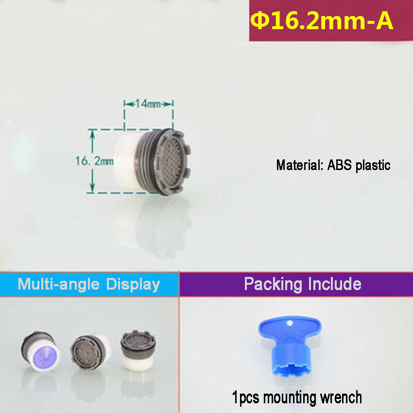 Replacement Tap Aerator Plastic Water Saving Insert 16-24mm for Kitchen Bathroom