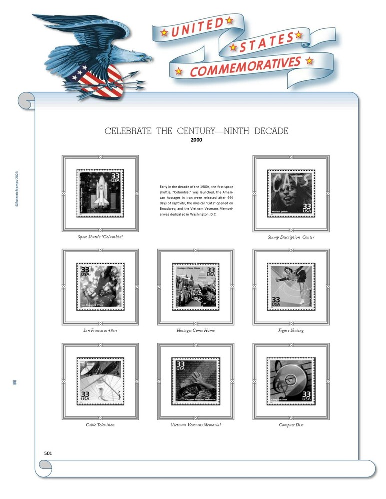 2000 U.S. Commemorative Singles COMPLETE Supplement (White Ace Alternative)