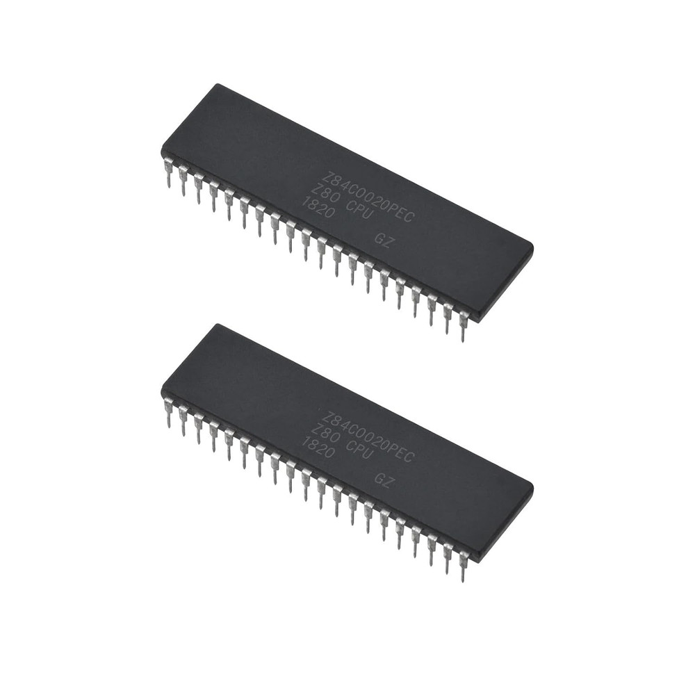 2Pcs Z84C0020PEC Z80 Z80CPU IC CPU Microprocessor 20Mhz,Dip-40.