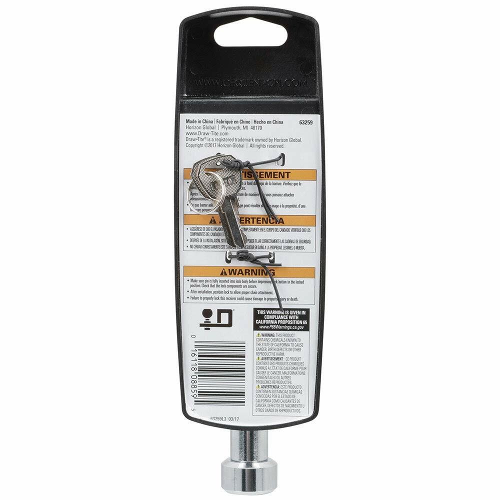 RECEIVER LOCK DOGBONE STYLE 5/8