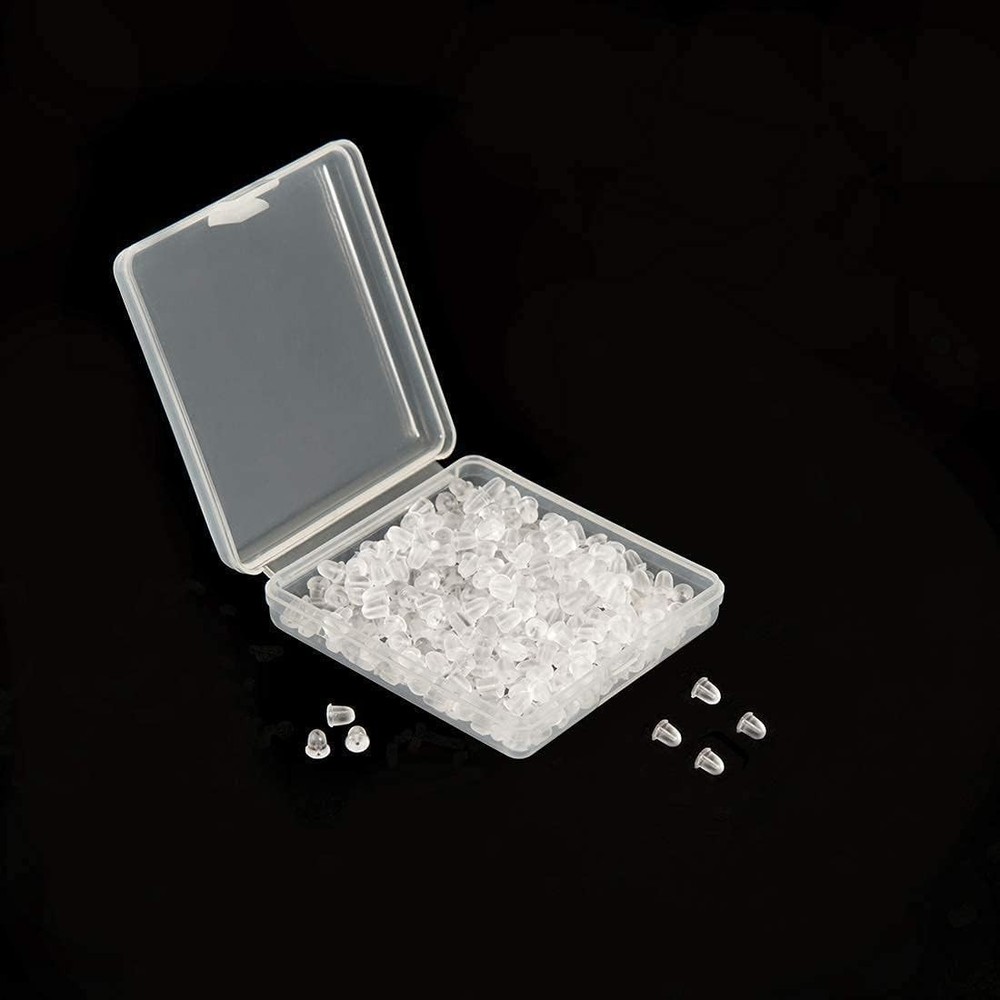 Silicone Earring Backs Earring Backings Soft Clear Ear Safety Back Pads Backs...