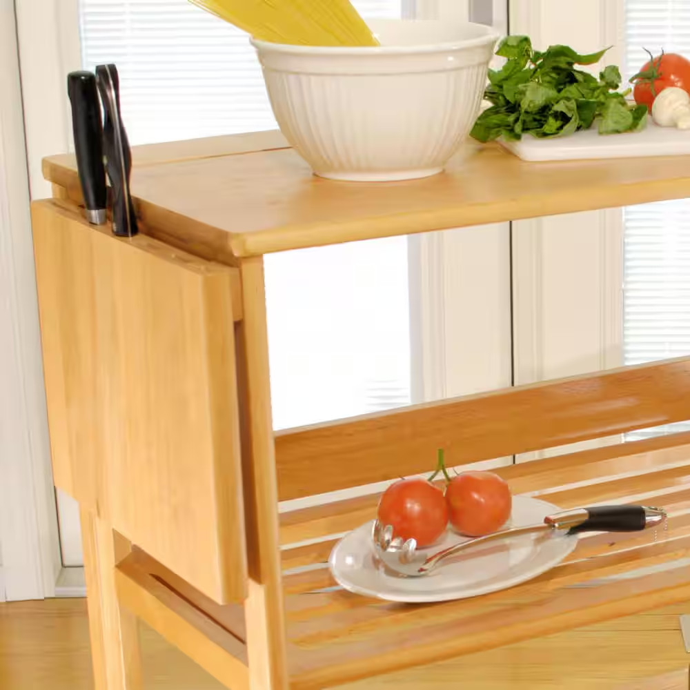 Radley Oak Kitchen Cart with Drop Leaf