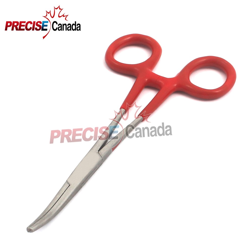 HEMOSTATS CRILE FORCEPS SURGICAL INSTRUMENTS, RED DEP HANDLE 6" CURVED