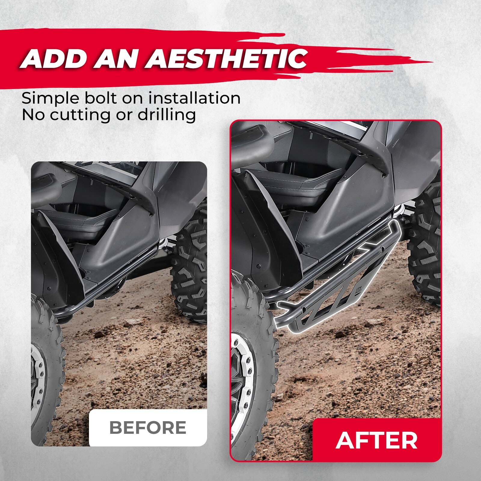 Nerf Bars Rock Sliders Black Heavy Duty for CFMOTO ZFORCE 950 1000 2020-2024