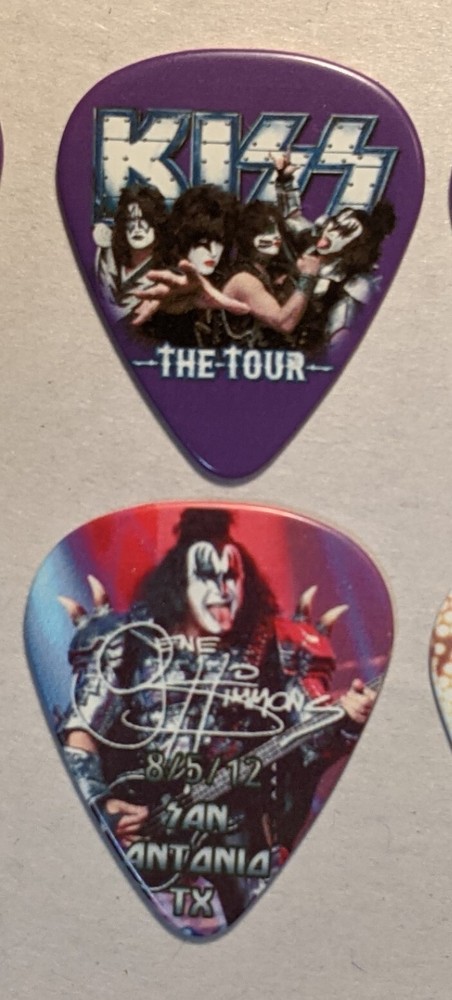 KISS THE TOUR SAN ANTONIO 8-5-12 Guitar Pick GENE SIMMONS 2012