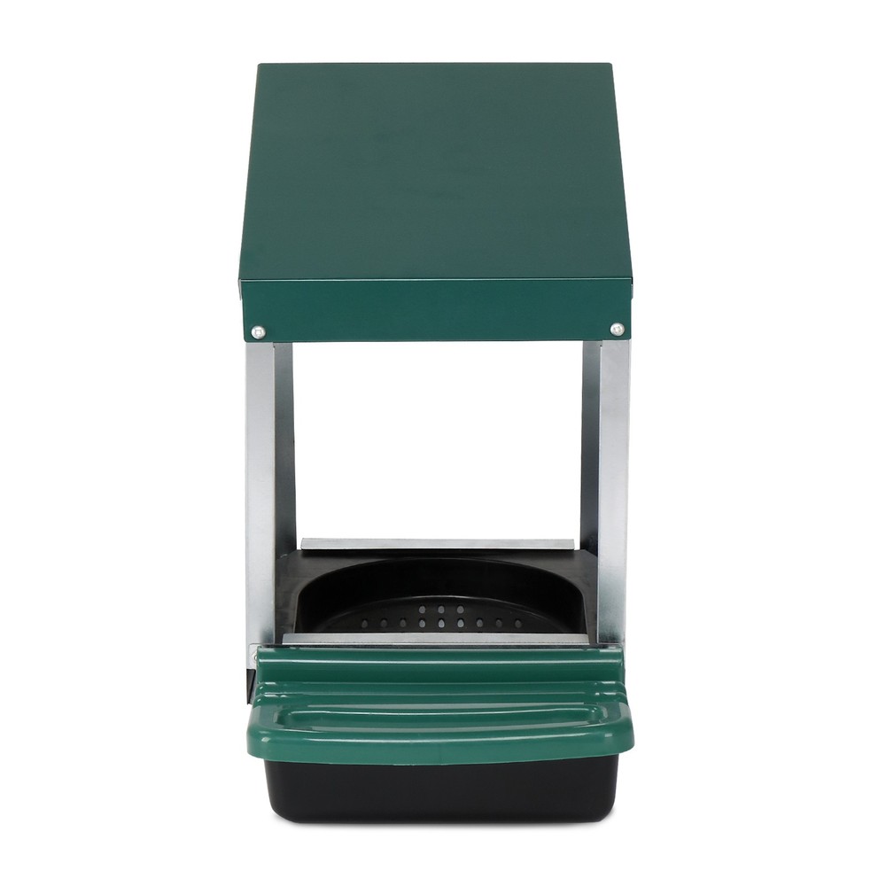Single Roll Out Chicken Nesting Box with Plastic Basket, Egg Nest Box, Green