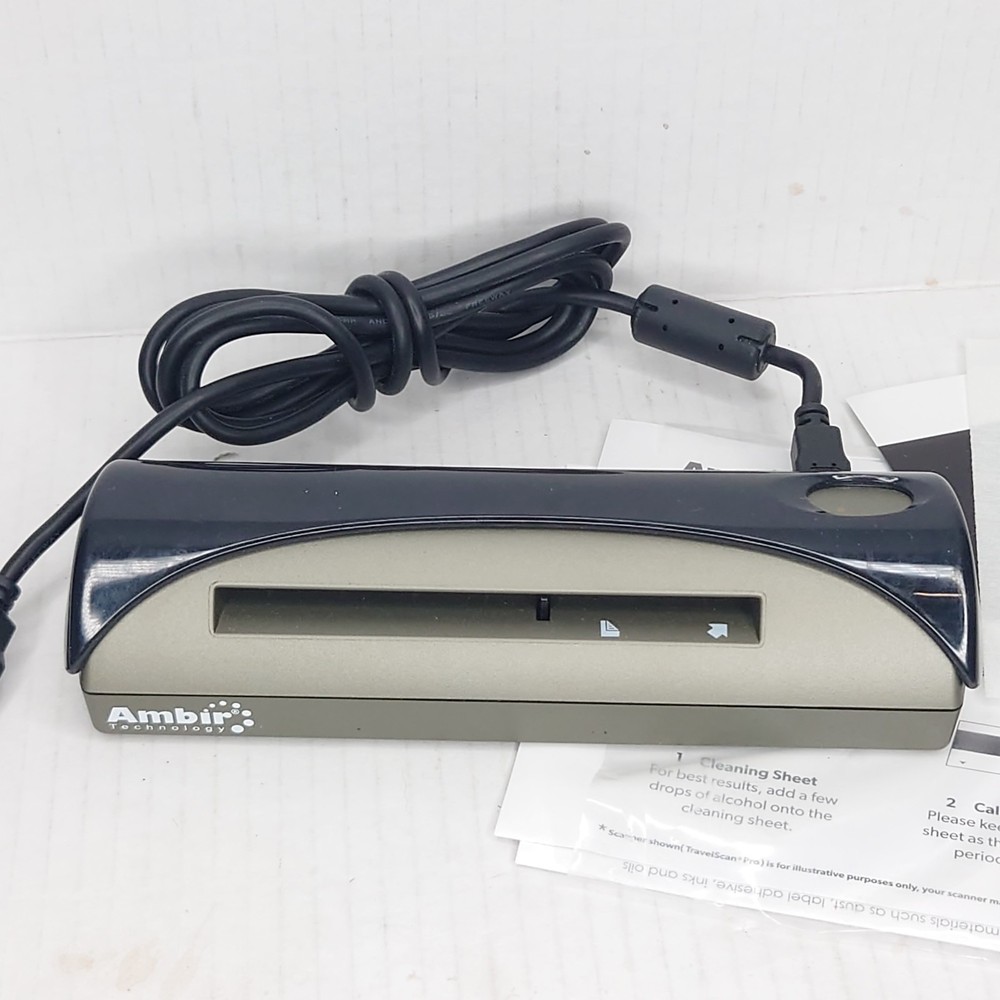 Ambir ImageScan Pro PS667-3 Simplex A6 ID Scanner Mobile w/ USB Cable