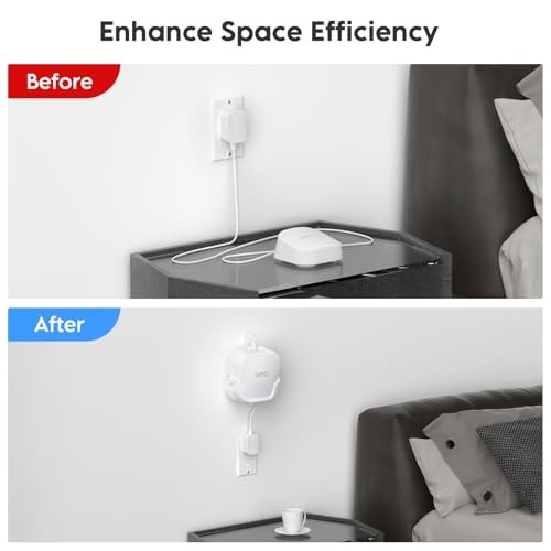 eero 7 Wall Mount Kit, erro 7 Mount Bracket Optimize Space&Cable White, 1 Pack