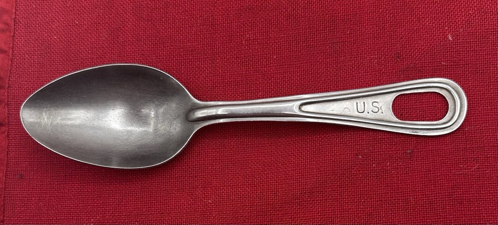 ORIGINAL WWII US ARMY MESS KIT SPOON UTENSIL SILCO STAINLESS