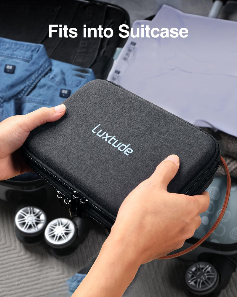 Organizer Case, Portable Tech Bag for Working/Travelling, Sturdy Hard Shell Zip