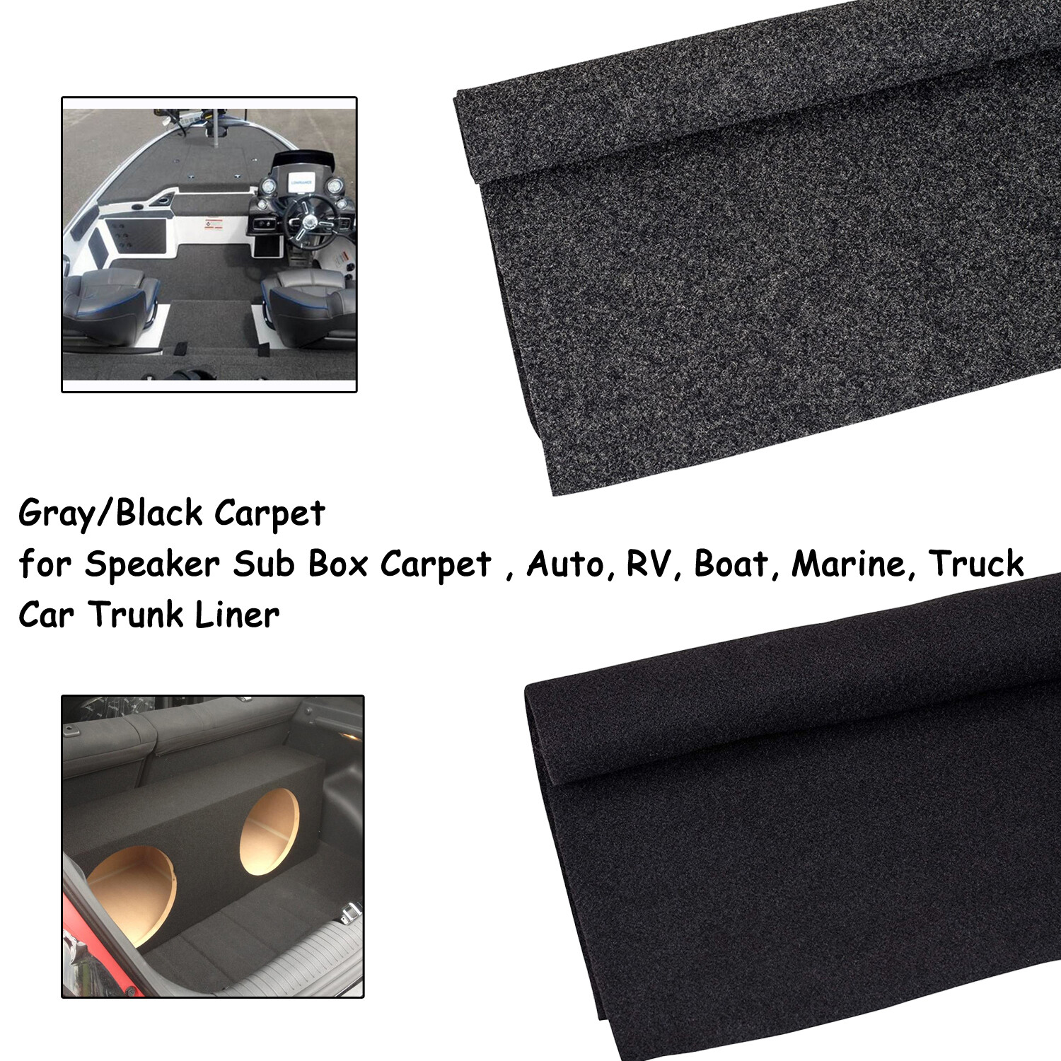 Sub woofer Speaker Box Carpet -Audio Video Wrap Car Trunk Liner Under-felt Lot