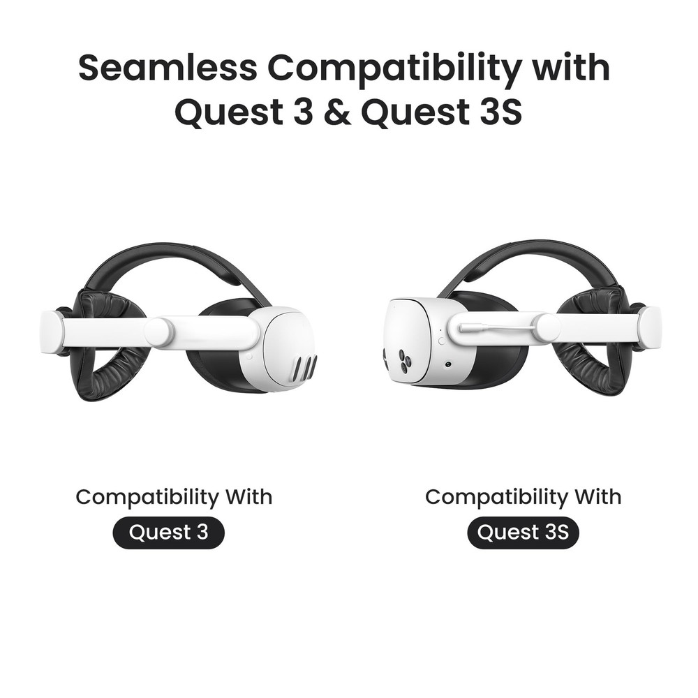 Adjustable Battery Head Strap for Oculus Quest 3/3S, Dual Charge VR Accessory