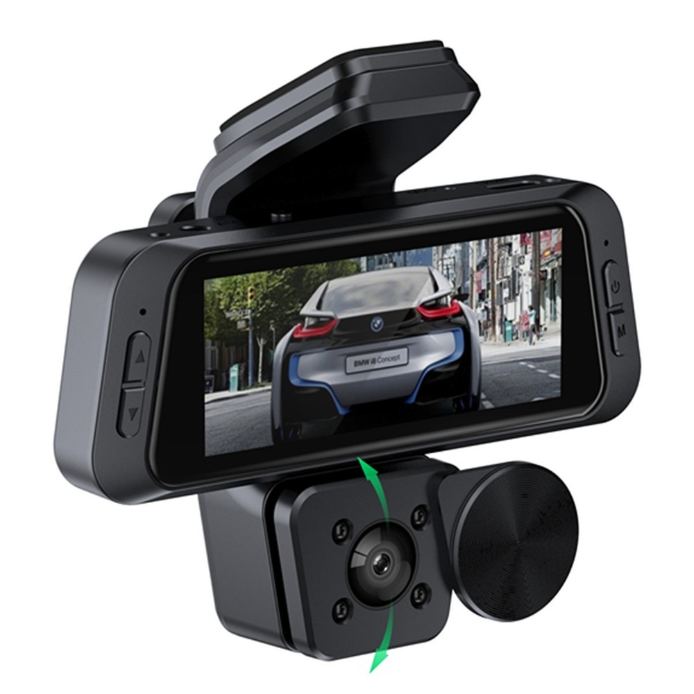 3-Channel Dash Cam Front/iInterior/Rear G-sensor Video Recorder Car DVR Camera