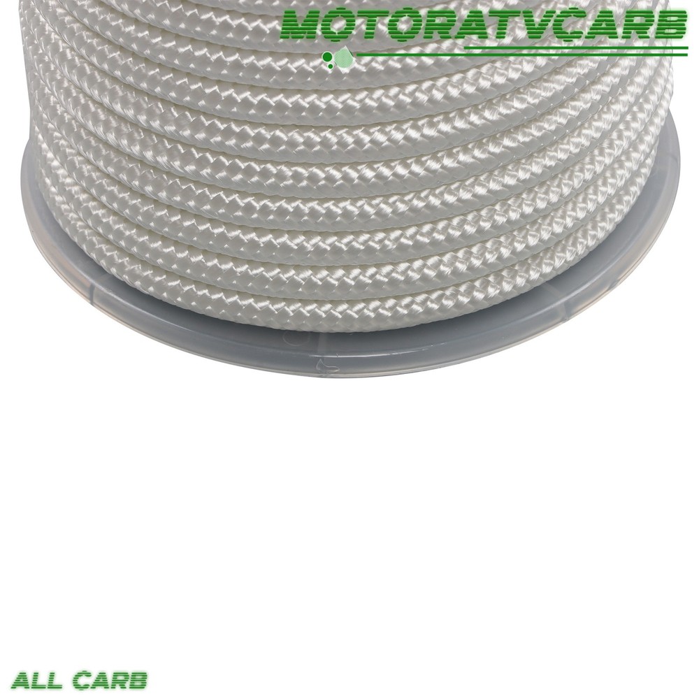 ALL-CARB Nylon Rope Solid Braided 3/8" × 100' Strong Durable Weatherproof White