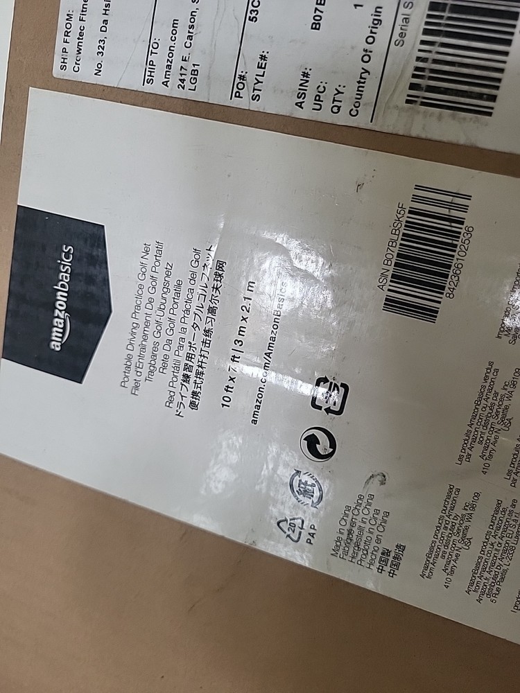 10x7ft Portable Golf Practice Hitting Net Indoor Personal Driving Range Training