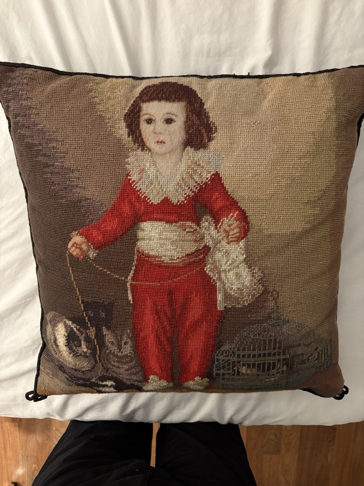 Vintage Bucilla Needlepoint Cushion