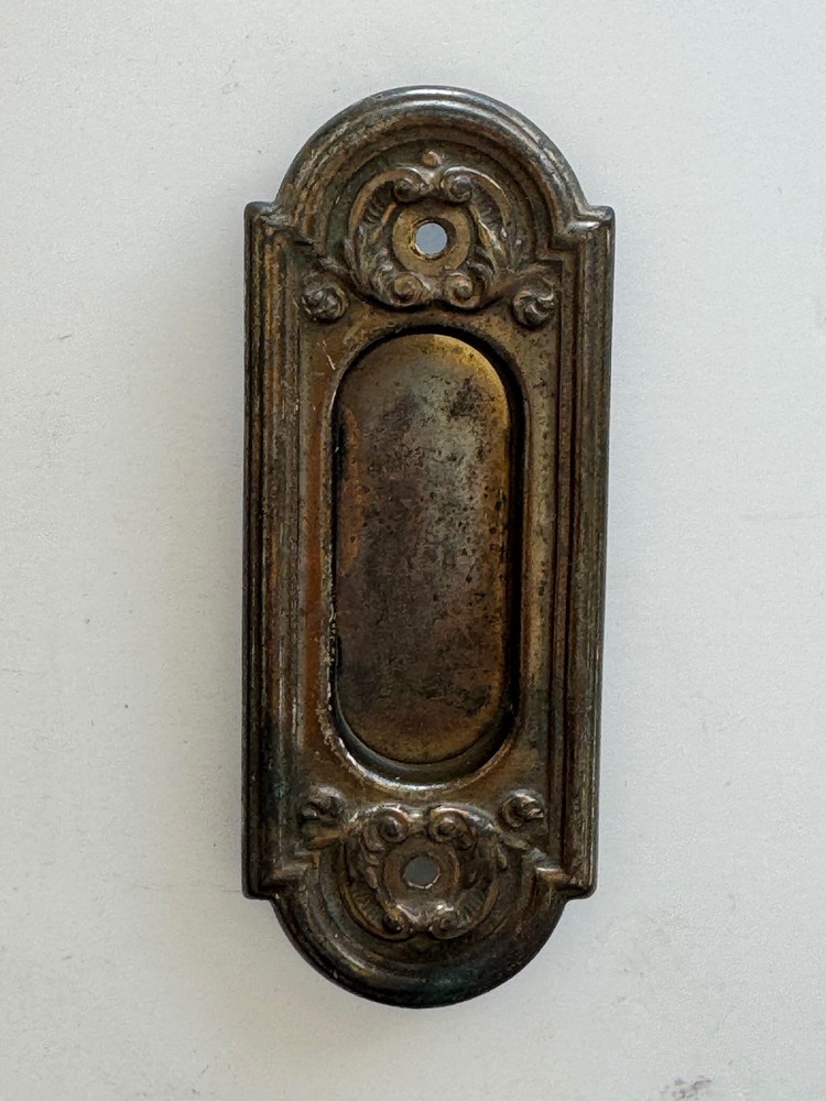 Antique Yale & Towne Hardware Pocket Door Pull - Brass