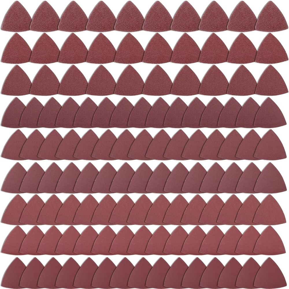Durable Triangular Sandpaper for Oscillating Tools - 120 Sheets, Multiple Grits
