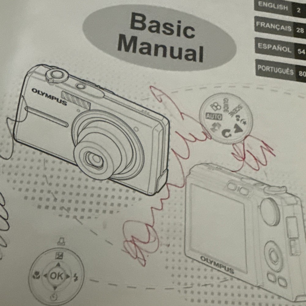 Olympus FE-220/X-785 Digital Camera Basic Instruction Manual Book