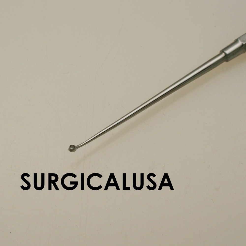 Buck Ear Curette #2 Sharp Angled 2.5mm Fenestrated Tip Surgical Instruments