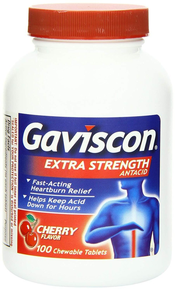 Gaviscon Extra Strength Cherry Chewable Tablet For Fast-Acting Heartburn Relief