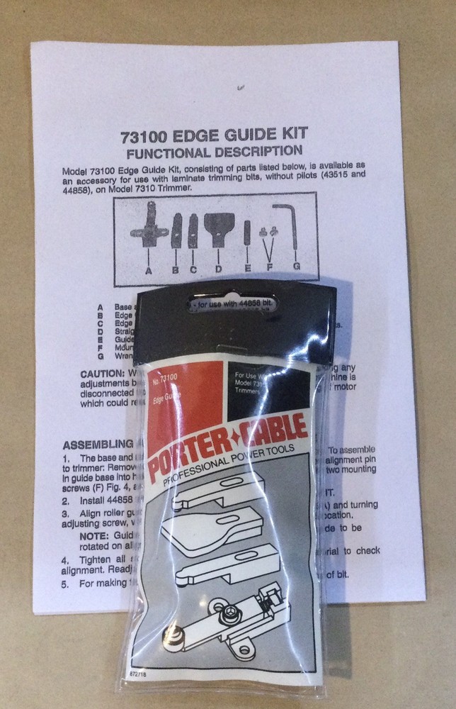 Porter Cable Edge Guide Kit #73100