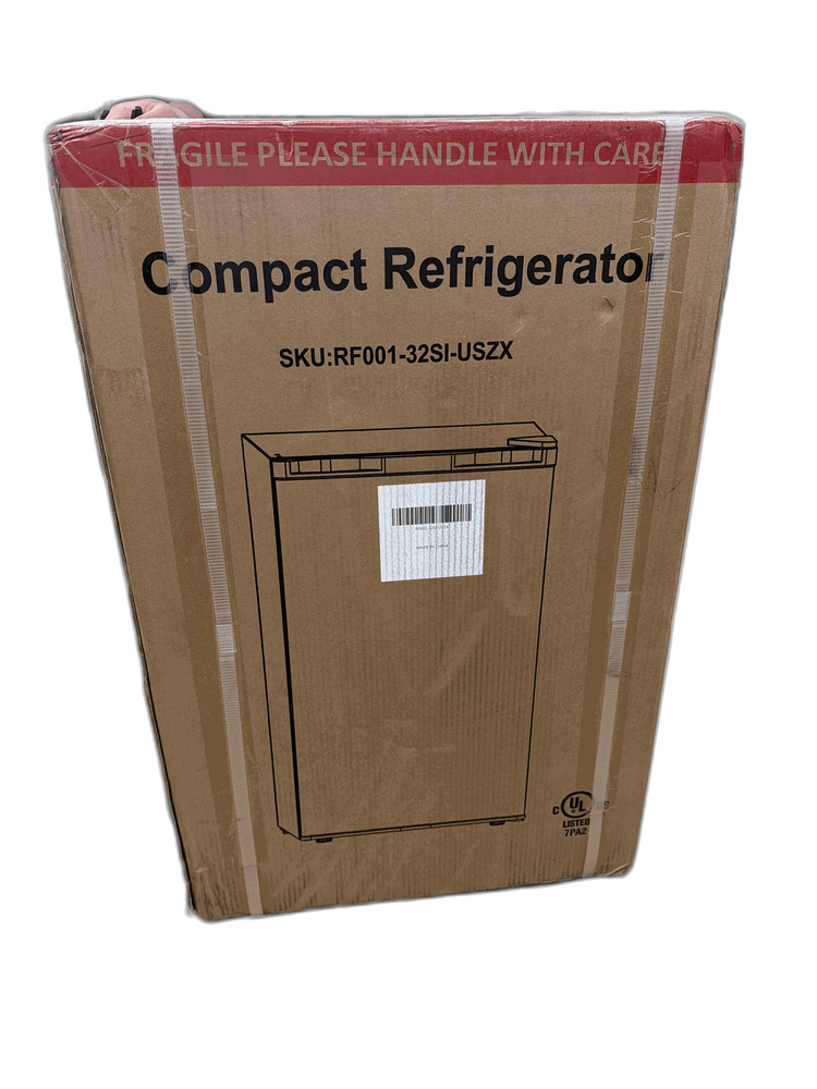 SIMZLIFE 3.2 Cu Ft Compact Mini Refrigerator with Freezer Silver