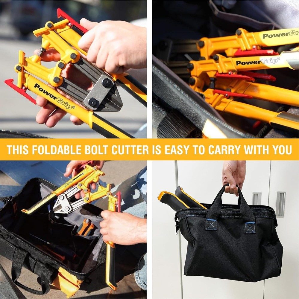 Compact 14-Inch Bolt Cutter with Folding Handles - Ultimate Durability