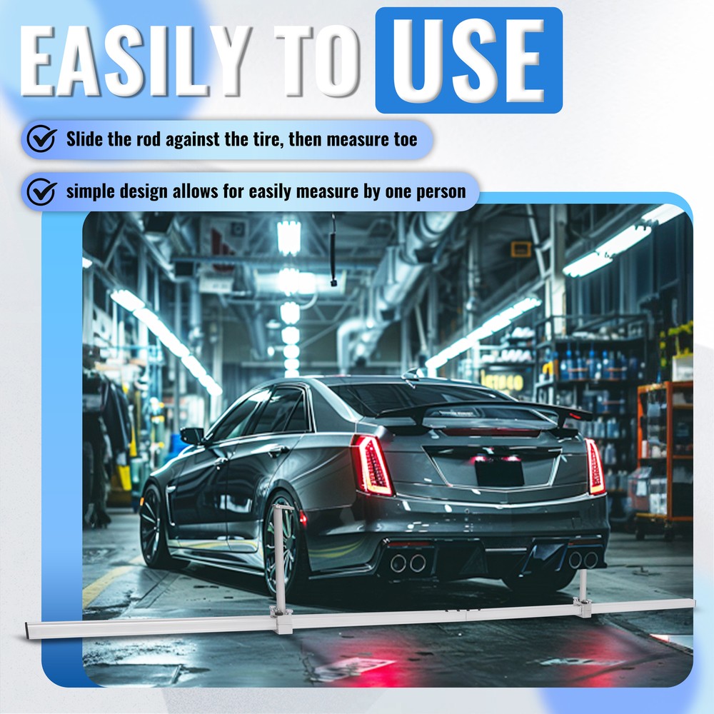 Adjustable Toe Gauge Bar Tool Up to 94" Width For Car Wheel Alignment Tool