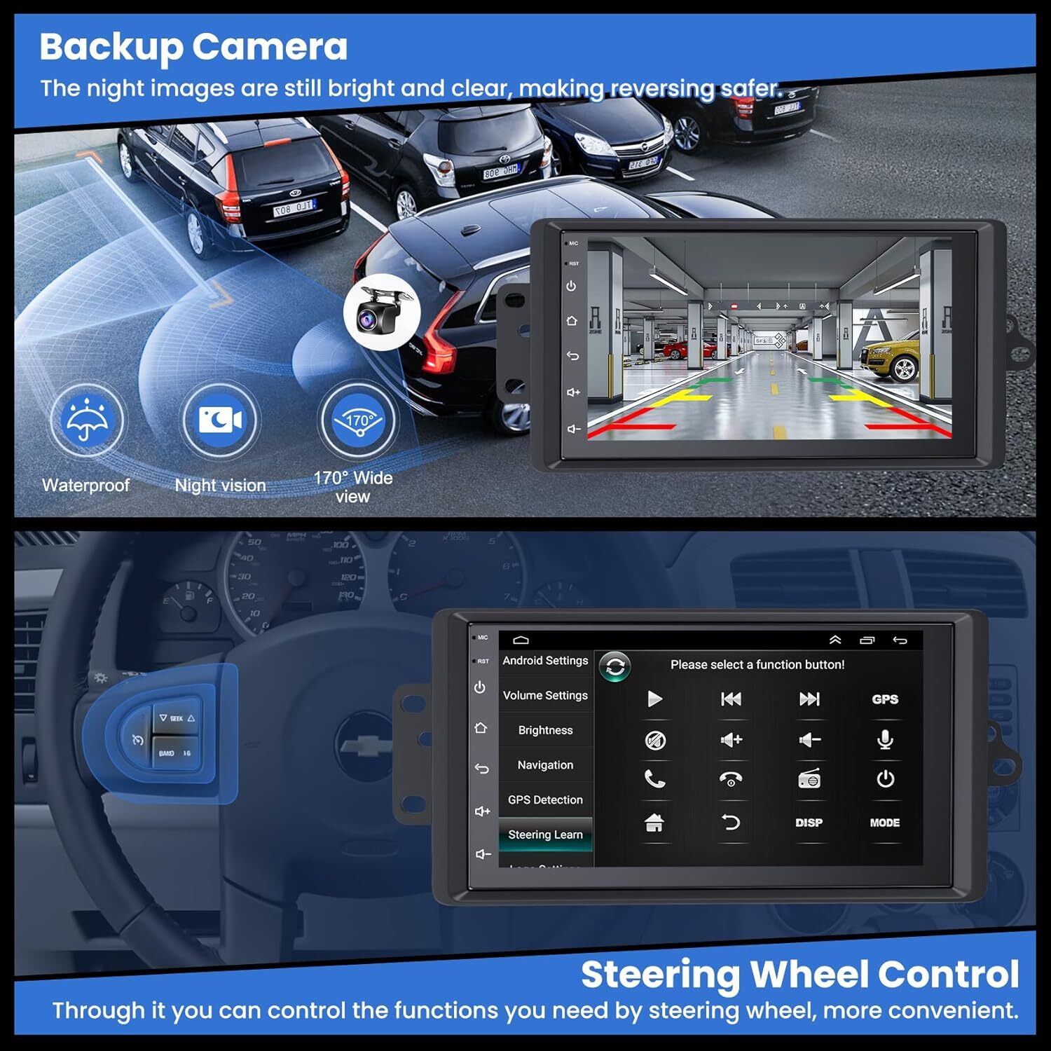 Para 2003-2006 GMC Chevrolet Radio estéreo para coche Carplay Cámara