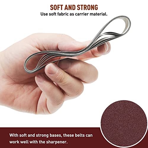 45 Pcs 3/4" x 12" Replacement Knife Sharpener Sanding Belt Kit for Work Sharp...