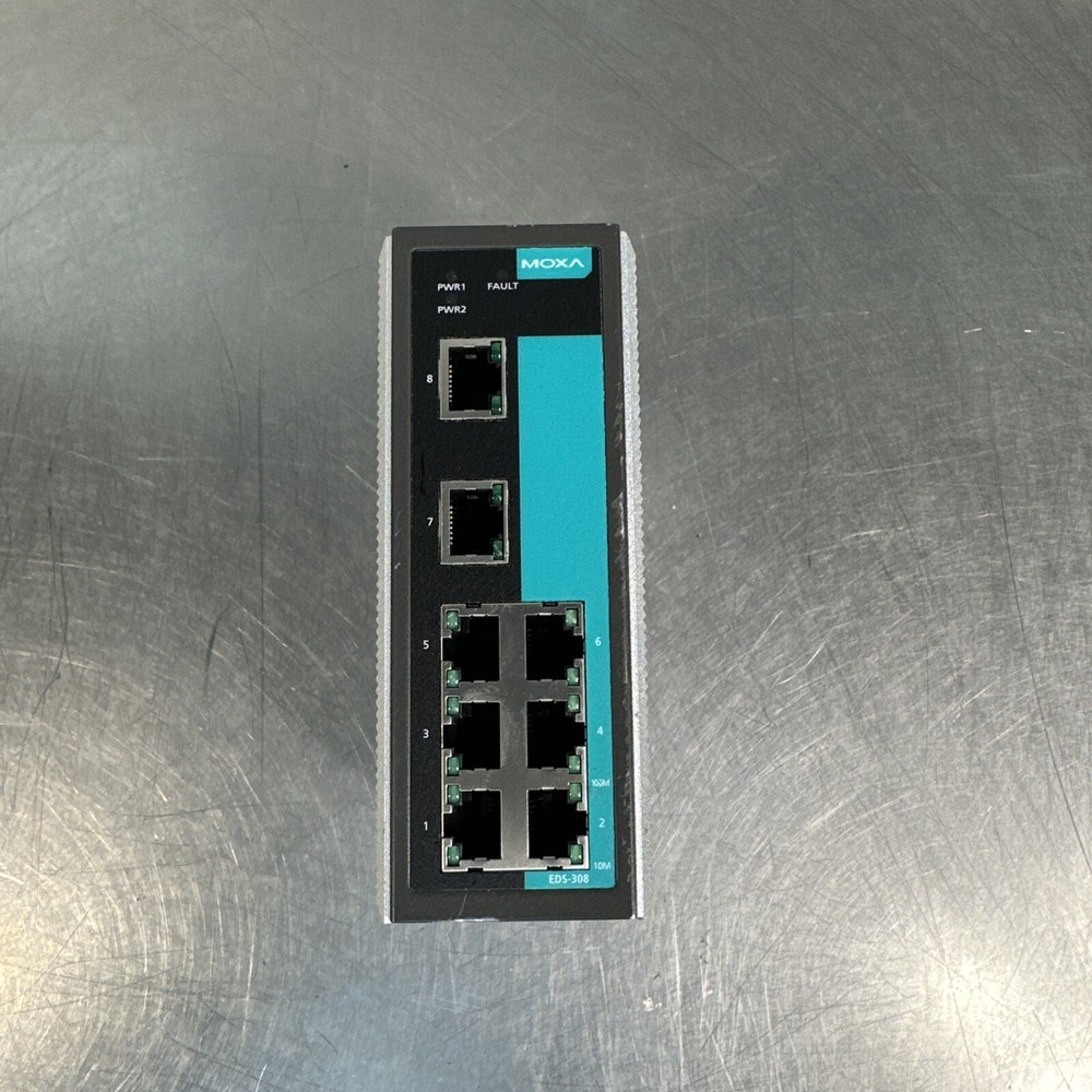 MOXA EDS-308 Ethernet Switch Input Module Connector PLC (BIN-7.1.2)