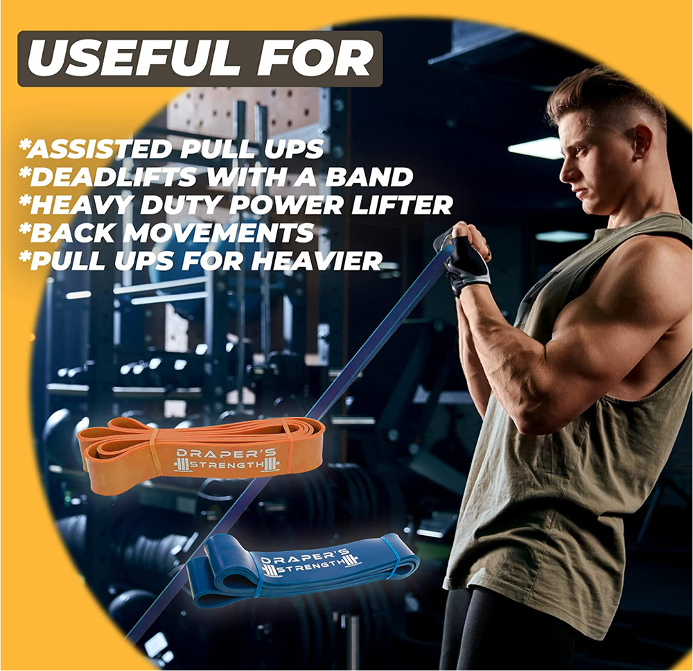Draper's Strength Heavy Duty Resistance Stretch Loop Bands - Missing Blue Band