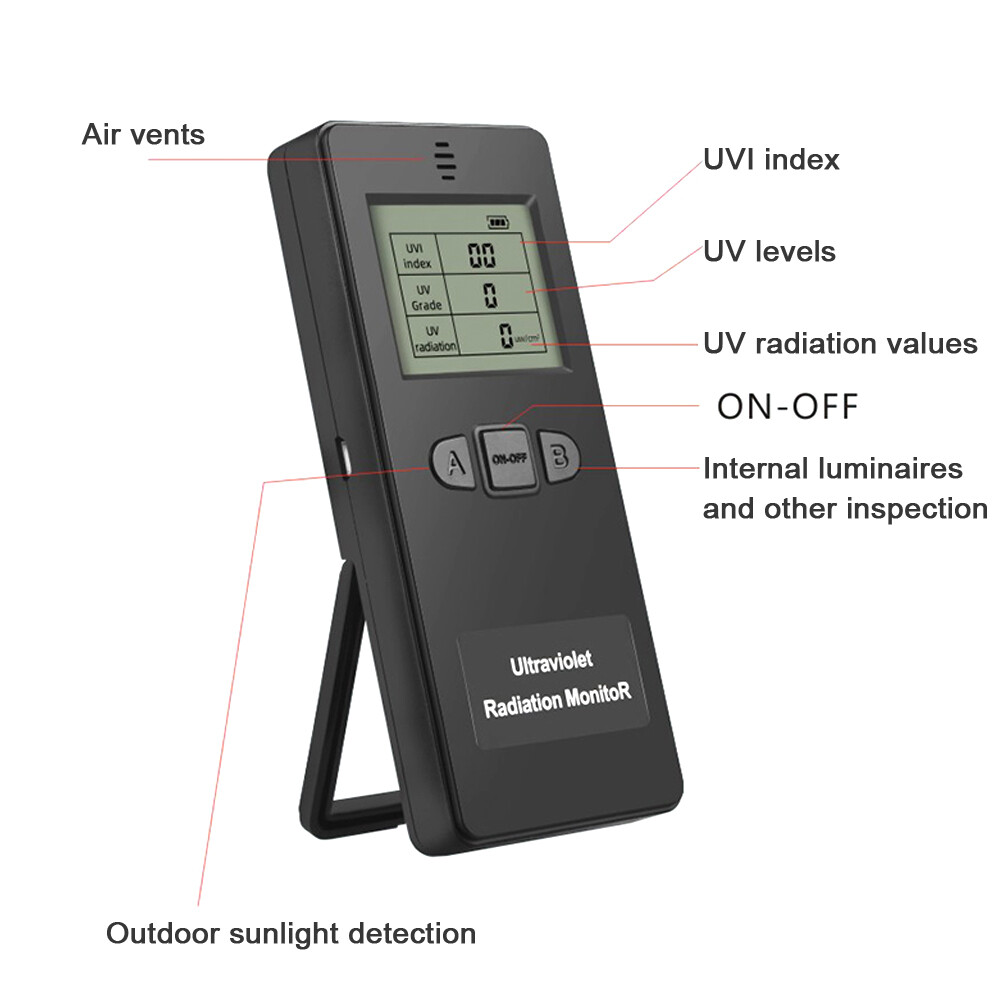 Portable Digital Ultraviolet Radiation UVI Meter Dosimeter Tester E9E1