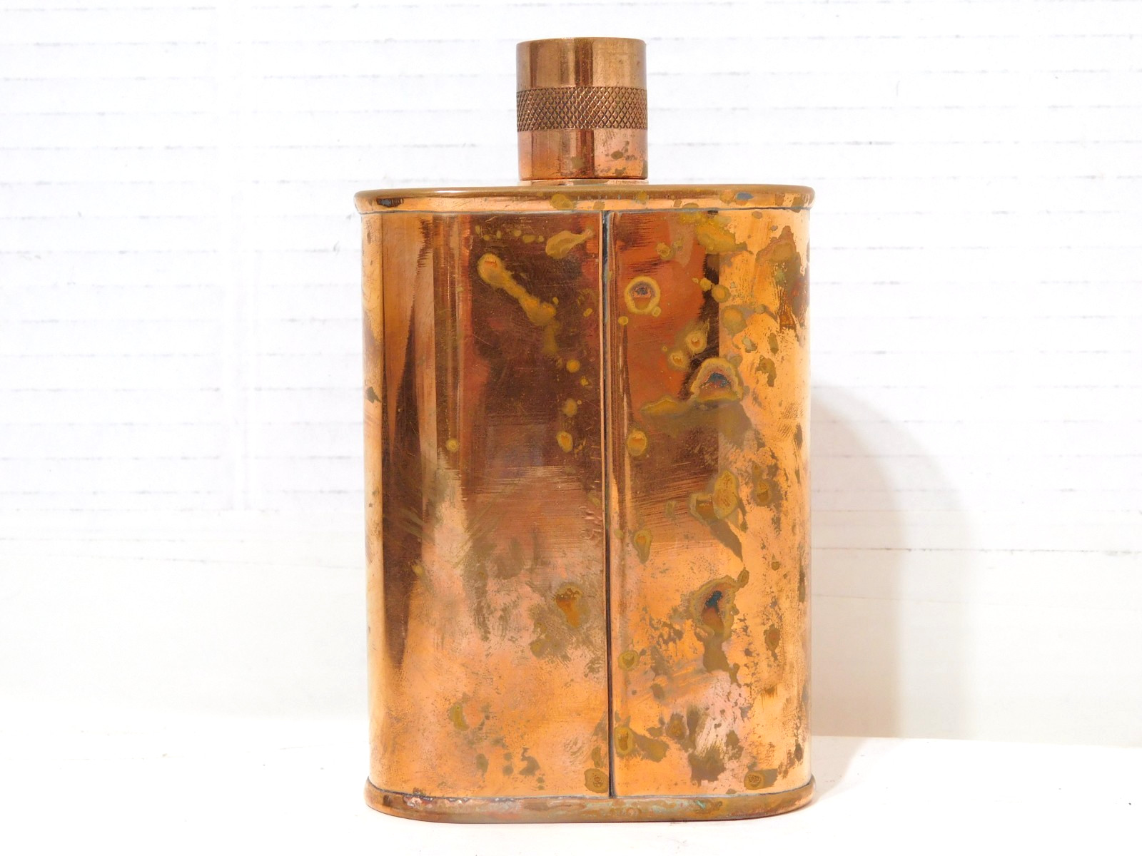 Jacob Bromwell Flask Copper 9oz Stamped