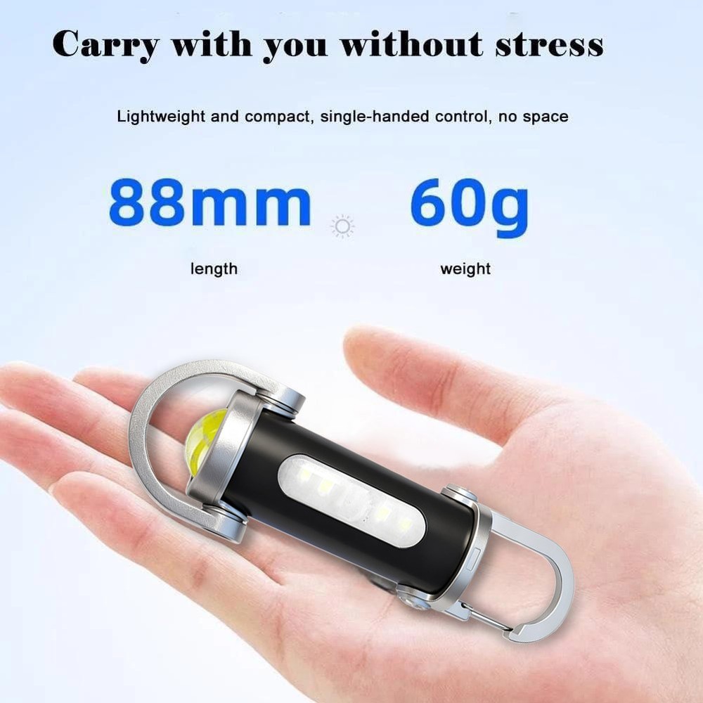 Super Bright LED Mini Flashlight USB Rechargeable Pocket Keychain Torch US