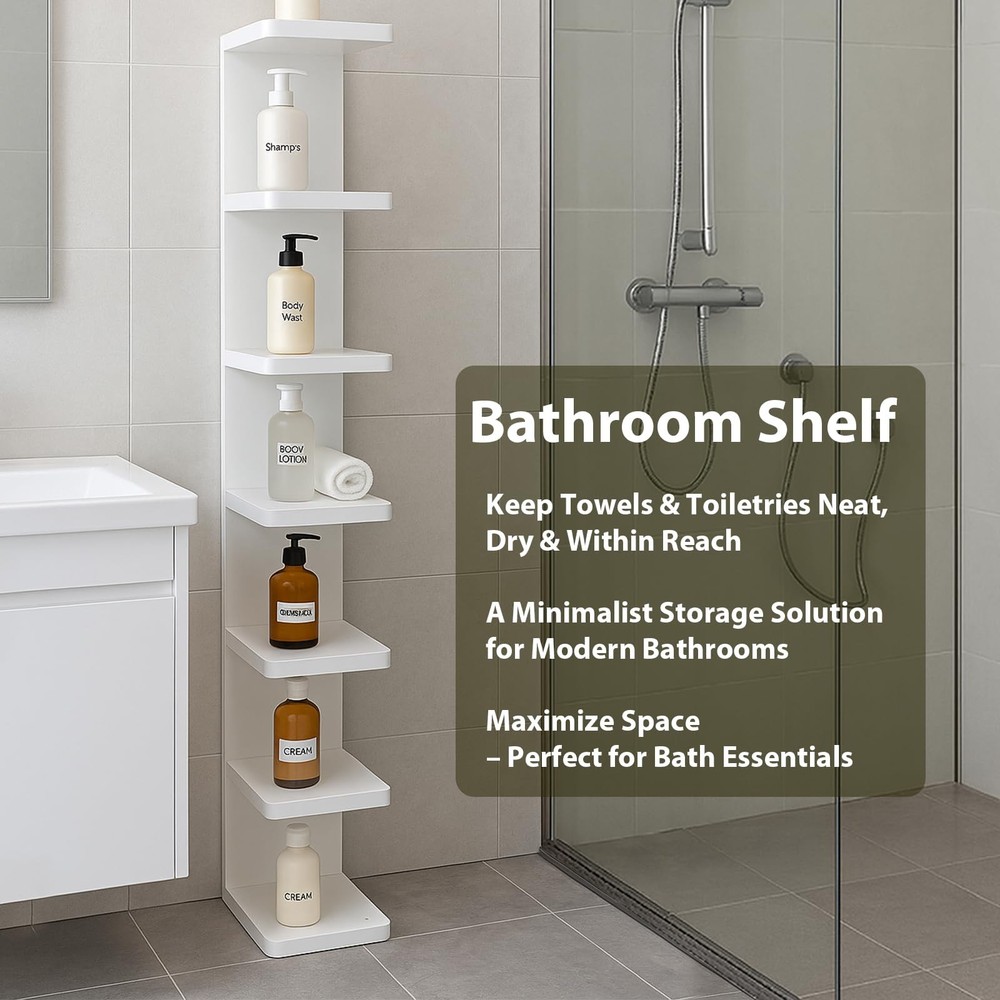 Versatile 7 Tier Wall Shelf Unit,White Lack Wall Shelf,Display Floating Shelf...