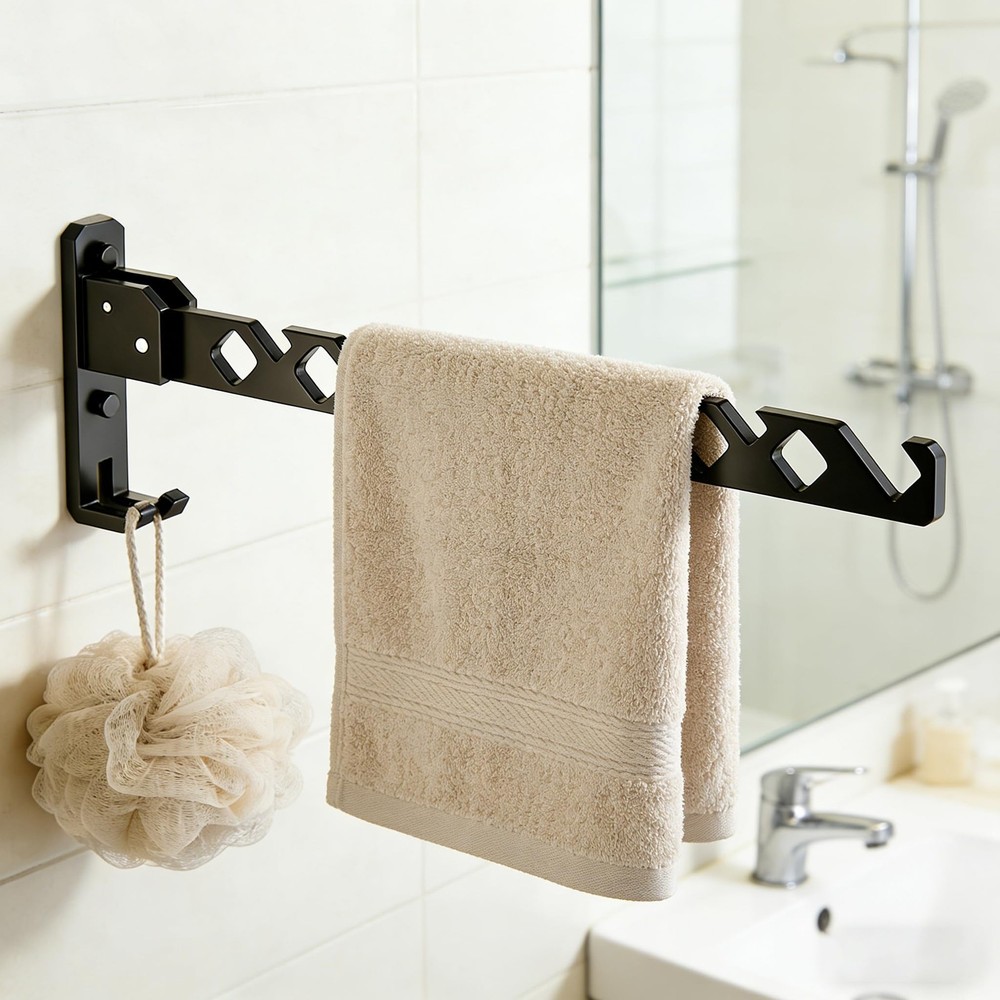 Wall Mounted Clothes Drying Rack Foldable,Laundry Drying Rack,Coat Hanger Sta...
