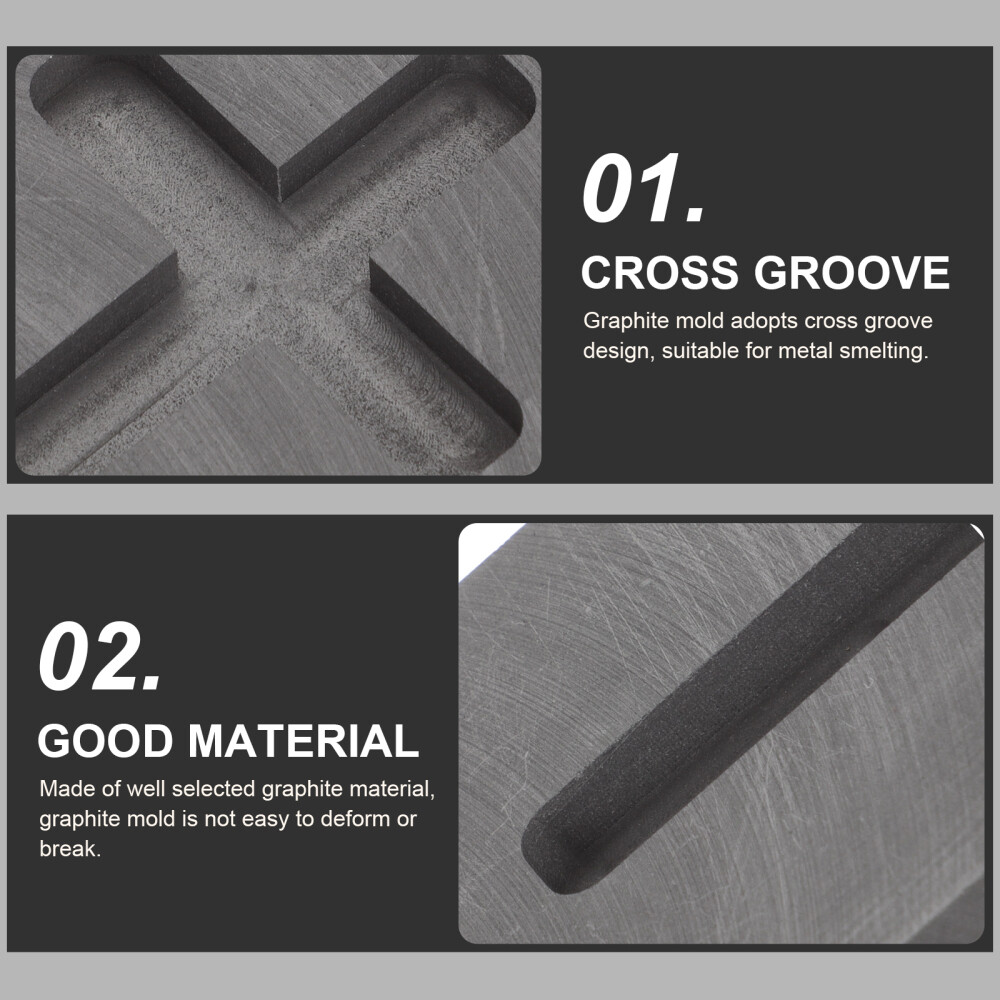 Graphite Cross Mold Melting Silver Supply Ingot Molds for Casting