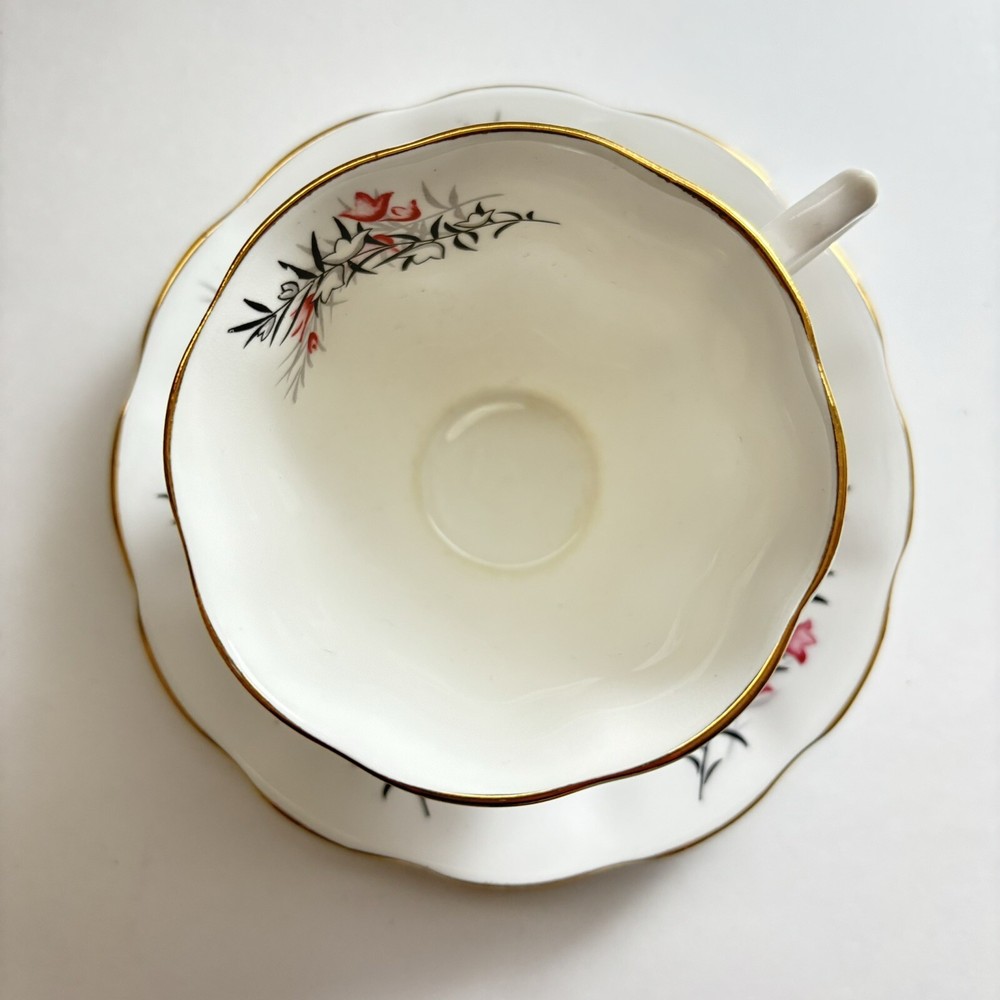 Royal Albert Tea Cup & Saucer Bone China Englan Matches The Pixie Pink Pattern