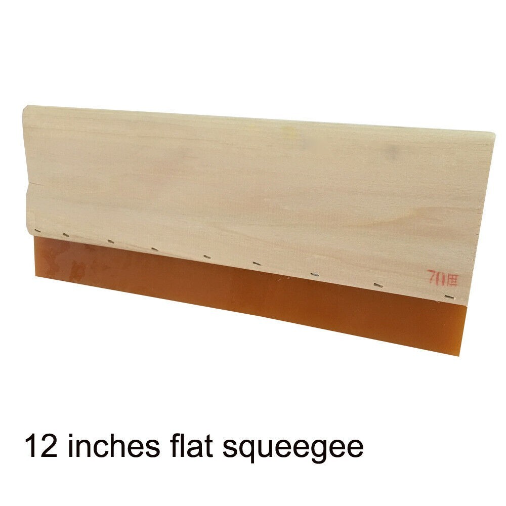 12"/30.48cm Silk Screen Printing Press Squeegee Single 70 Duro Ink Scraper - 1Pc