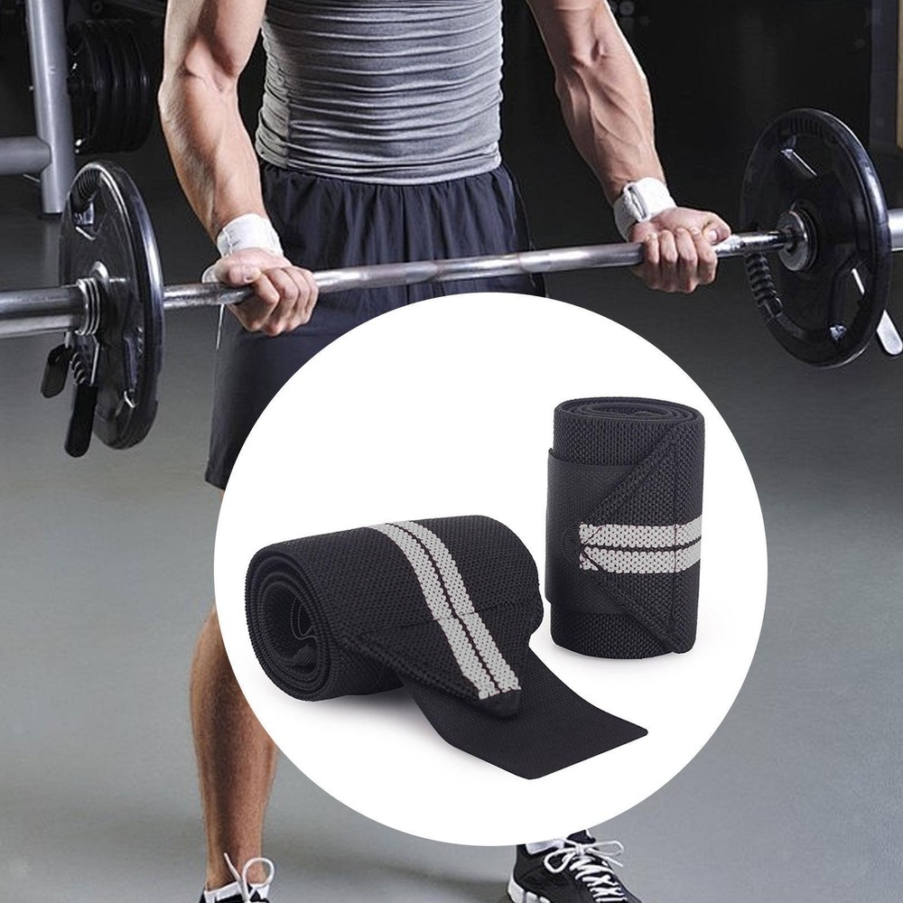 4 Pieces Weight Lifting Straps Compression Wrist Support Braces Hand Support