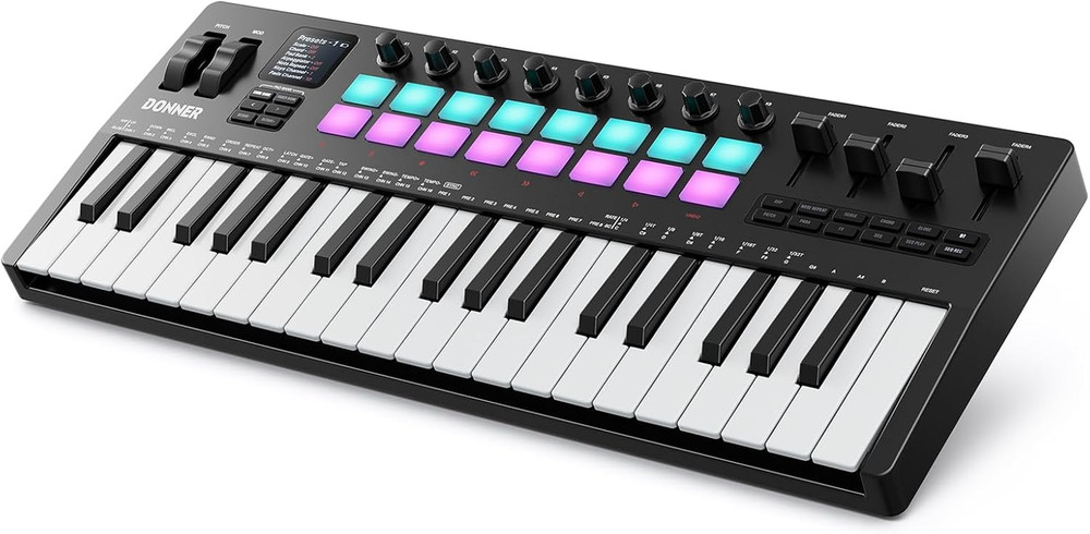 STARRYKEY-37 PLAY MIDI Keyboard Controller, 37 Key Portable MIDI Controller with