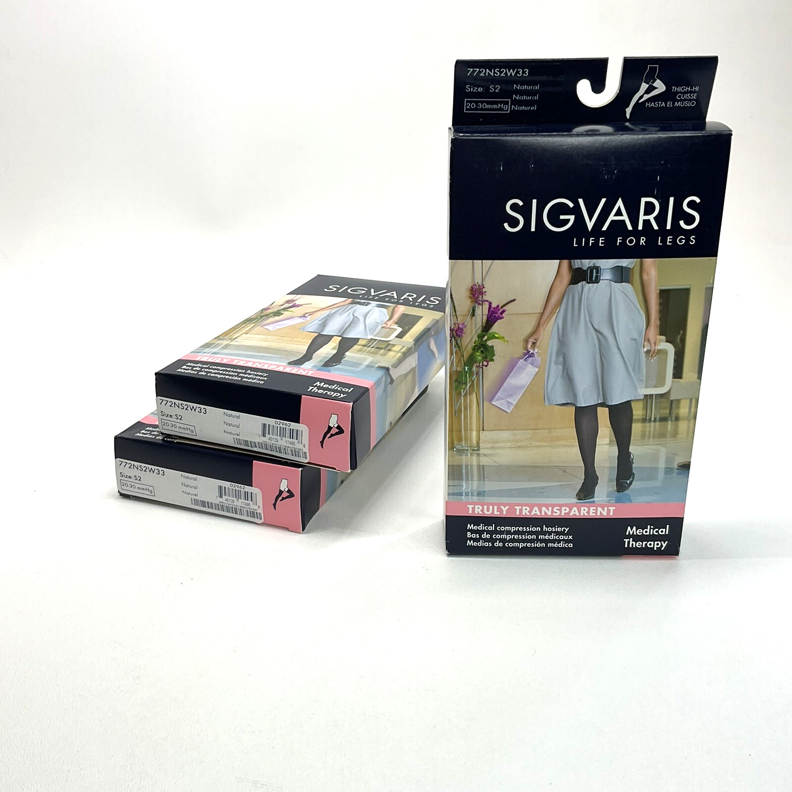 Sigvaris Transparent 20-30 mmHg Medical Compression THIGH HIGH Stay Up Band S2..
