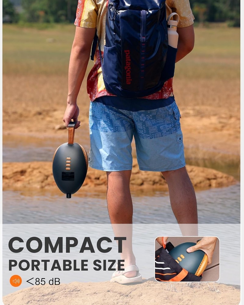 Dolphin Portable SUP Pump - 12V DC Connector & Adjustable Pressure Control