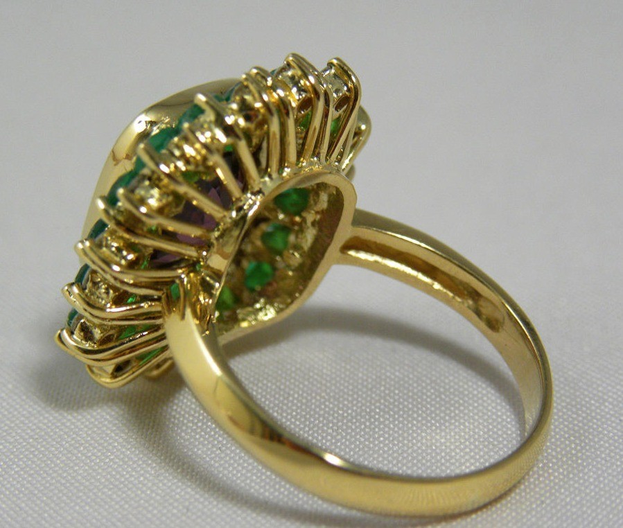 Red Ruby 4.20 Ct Cushion Cut Lab-Created Wedding Ring 14K Yellow Gold FN