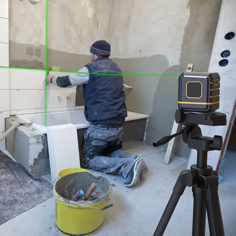 55-Inch Lightweight Aluminum Tripod for Laser Tools – Bubble Level, Quick Rel...
