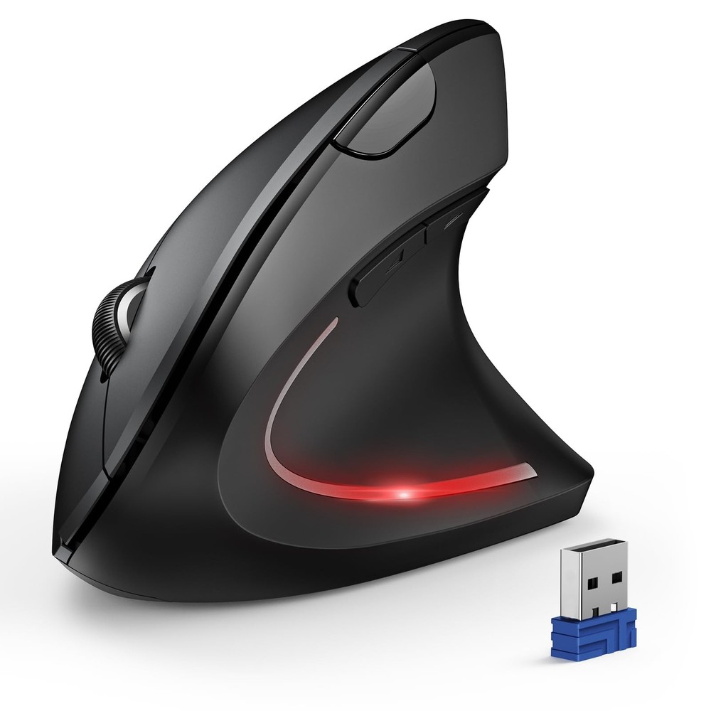 Ergonomic Mouse Wireless Bluetooth Vertical Mouse 4800 DPI Optical Tracking 6...